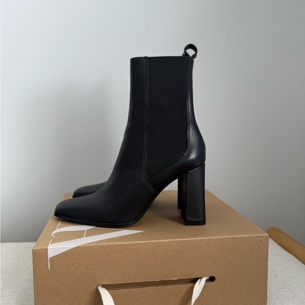 Zara Black Heeled Boots